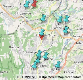 Mappa Via Don Carlo Gnocchi, 22040 Lurago D'erba CO, Italia (2.25)