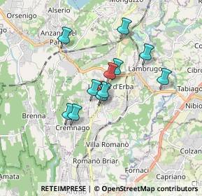 Mappa Via Don Carlo Gnocchi, 22040 Lurago D'erba CO, Italia (1.33)