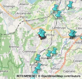 Mappa Via Don Carlo Gnocchi, 22040 Lurago D'erba CO, Italia (2.571)