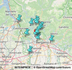 Mappa 24031 Almenno San Salvatore BG, Italia (8.60833)