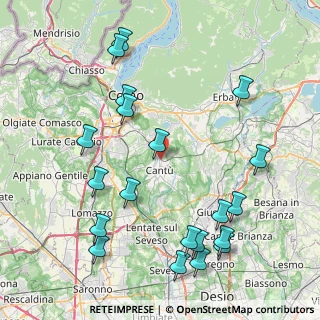 Mappa Via Carlo Cattaneo, 22063 Cantù CO, Italia (9.8275)