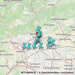 Mappa Via dei Lotti, 36061 Bassano del Grappa VI, Italia (8.6364285714286)