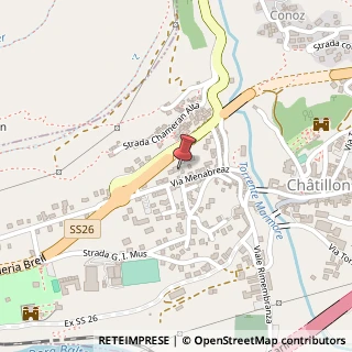 Mappa Via L. F. Menabrea, 66, 11024 Châtillon, Aosta (Valle d'Aosta)