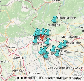 Mappa 36022 Cassola VI, Italia (9.73533)
