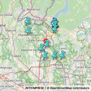 Mappa Via Roma, 22073 Fino Mornasco CO, Italia (6.44857)