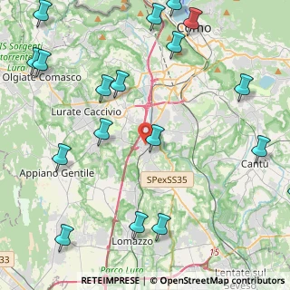 Mappa Via Roma, 22073 Fino Mornasco CO, Italia (6.00167)