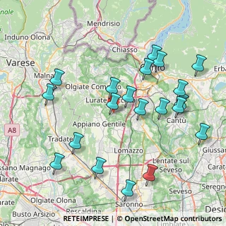 Mappa 22070 Bulgarograsso CO, Italia (8.7)