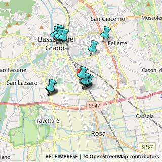 Mappa Via Martiri di Belfiore, 36022 Cassola VI, Italia (1.54611)