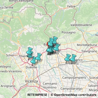 Mappa CAP, 36061 Bassano del Grappa VI, Italia (8.84286)