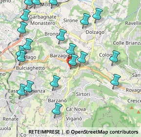 Mappa Via del Poggio, 23890 Barzago LC, Italia (2.4625)