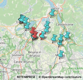 Mappa Via del Poggio, 23890 Barzago LC, Italia (6.176)