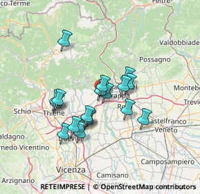 Mappa Via F.A. Philidor, 36063 Marostica VI, Italia (11.10333)