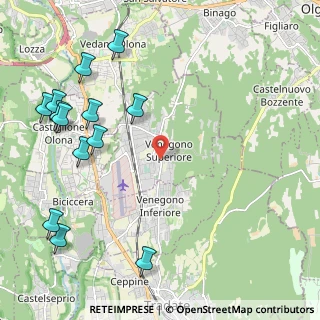 Mappa Via San Martino, 21040 Venegono Superiore VA, Italia (2.77385)