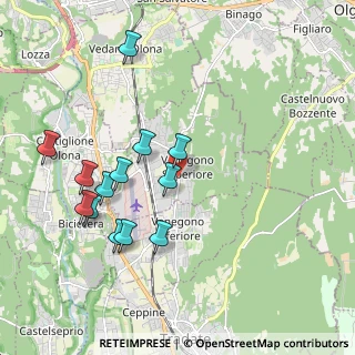 Mappa Via San Martino, 21040 Venegono Superiore VA, Italia (1.98154)