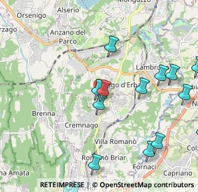 Mappa Via San Bernardino, 22040 Lurago D'erba CO, Italia (2.70688)