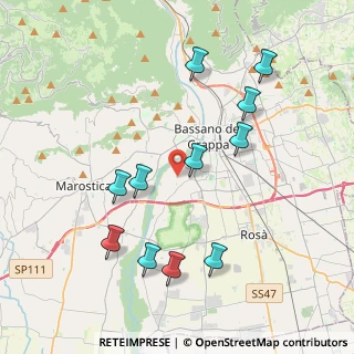 Mappa Strada Melagrani, 36061 Bassano del Grappa VI, Italia (4.07909)