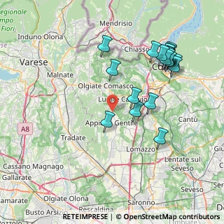 Mappa Via San Mamette, 22070 Oltrona di San Mamette CO, Italia (8.559)