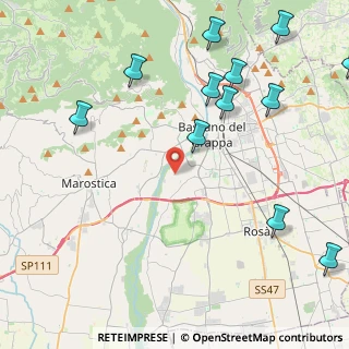 Mappa Piazza Don Giuseppe Zambon, 36061 Bassano del Grappa VI, Italia (5.57083)