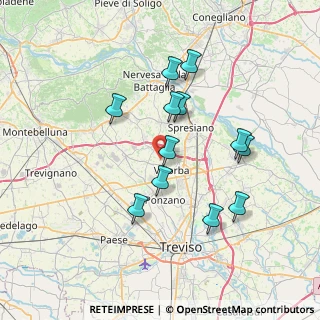 Mappa Via Ponte Canale, 31020 Villorba TV, Italia (6.65333)