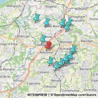 Mappa Via Alessandro Volta, 23895 Nibionno LC, Italia (1.83533)
