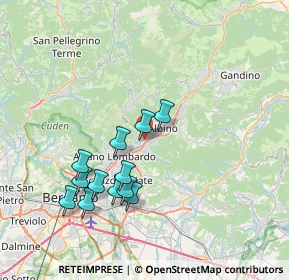 Mappa Via Benigno Crespi, 24021 Albino BG, Italia (7.07333)