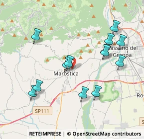 Mappa Via Papa Giovanni Paolo II, 36063 Marostica VI, Italia (3.98385)