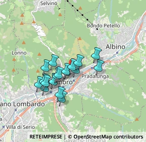 Mappa Via Ronchi, 24027 Nembro BG, Italia (1.28632)