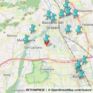 Mappa Strada del Tesoro, 36061 Bassano del Grappa VI, Italia (2.86625)