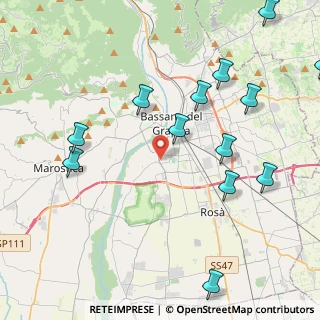 Mappa Strada del Tesoro, 36061 Bassano del Grappa VI, Italia (5.07077)