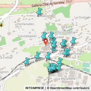 Mappa Loc. Saint Chemin, 11020 Saint-christophe AO, Italia (0.25)