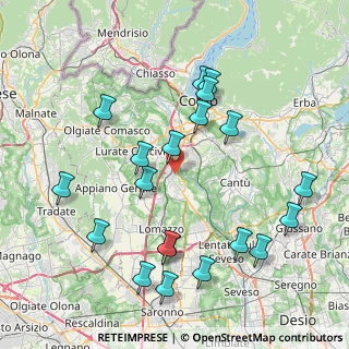 Mappa Via Bernardino Luini, 22073 Fino Mornasco CO, Italia (8.7545)