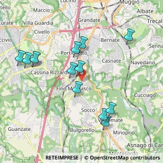 Mappa Via Bernardino Luini, 22073 Fino Mornasco CO, Italia (2.09769)