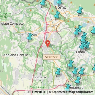 Mappa Via Bernardino Luini, 22073 Fino Mornasco CO, Italia (6.78)