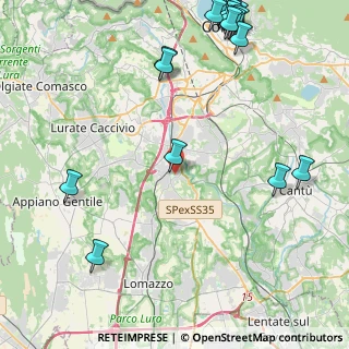 Mappa Via Bernardino Luini, 22073 Fino Mornasco CO, Italia (6.333)