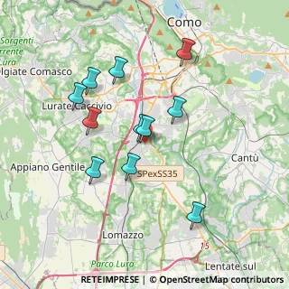 Mappa Via Bernardino Luini, 22073 Fino Mornasco CO, Italia (3.30818)