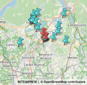 Mappa Cassago-nibionno-bulciago, 23893 Cassago Brianza LC, Italia (5.51158)