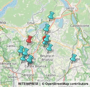 Mappa Cassago-nibionno-bulciago, 23893 Cassago Brianza LC, Italia (6.8125)