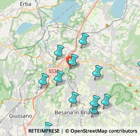 Mappa Cassago-nibionno-bulciago, 23893 Cassago Brianza LC, Italia (4.26583)