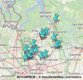 Mappa Cassago-nibionno-bulciago, 23893 Cassago Brianza LC, Italia (12.43)