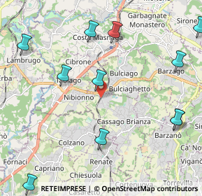 Mappa Cassago-nibionno-bulciago, 23893 Cassago Brianza LC, Italia (2.69818)