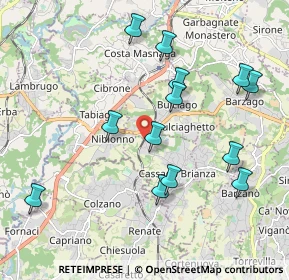 Mappa Cassago-nibionno-bulciago, 23893 Cassago Brianza LC, Italia (2.03154)
