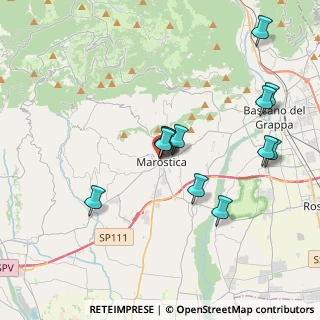 Mappa Via Cairoli, 36063 Marostica VI, Italia (3.68667)
