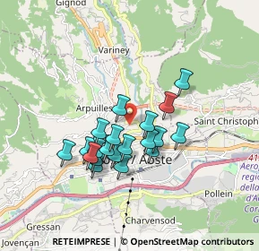 Mappa Viale del Gran S. Bernardo, 11100 Aosta AO, Italia (1.395)