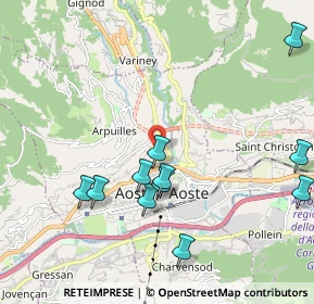 Mappa Viale del Gran S. Bernardo, 11100 Aosta AO, Italia (2.19455)