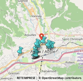 Mappa Viale del Gran S. Bernardo, 11100 Aosta AO, Italia (1.47933)