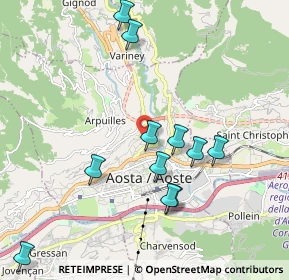 Mappa Viale del Gran S. Bernardo, 11100 Aosta AO, Italia (2.01636)