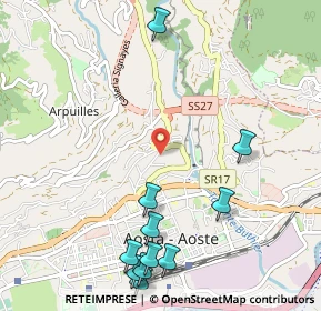 Mappa Viale del Gran S. Bernardo, 11100 Aosta AO, Italia (1.33636)