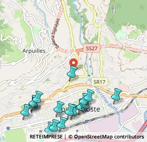 Mappa Viale del Gran S. Bernardo, 11100 Aosta AO, Italia (1.34833)
