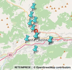 Mappa Viale del Gran S. Bernardo, 11100 Aosta AO, Italia (2.75818)