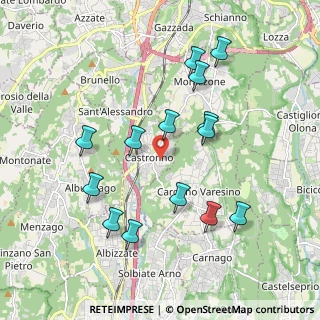 Mappa Via Papa Giovanni XXIII, 21040 Castronno VA, Italia (1.92714)